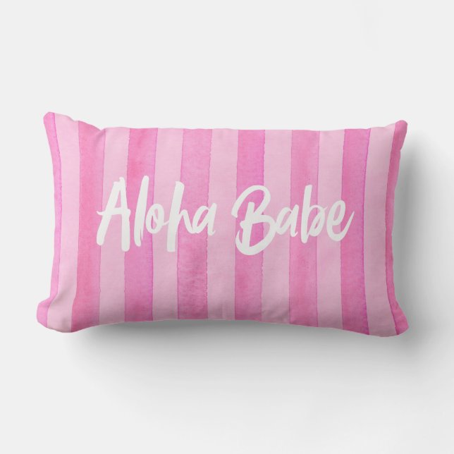 Aloha Babe Coussin rose (Recto)