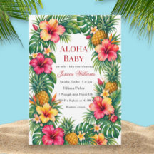 Aloha Baby Hawaiian Hibiscus Baby Shower