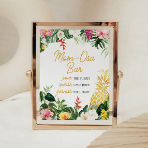 Aloha Baby Pineapple Baby Shower Mom Osa Bar Sign