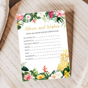 Aloha Baby Pineapple Shower Advice and Wishes Game