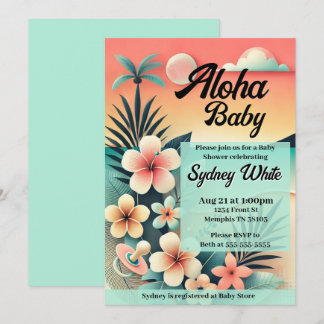 Aloha Baby Shower Invitation
