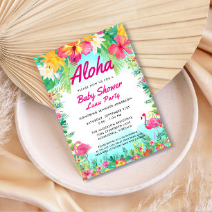 Aloha Baby shower tropical Luau Invitation