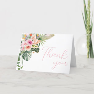 Aloha Baby Tropical Baby Shower  Thank You Card