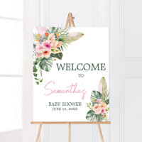 Aloha Baby Tropical Baby Shower Welcome 