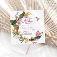 Aloha Baby Tropical Floral Wreath Baby Shower