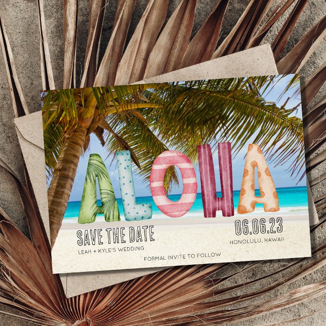 Aloha Beach Destination Wedding Photo  Save The Date (Creator Uploaded)