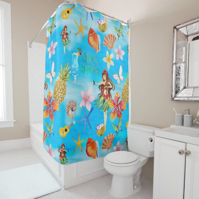 Aloha Beach Party Pattern with Hulagirl (In Situ)