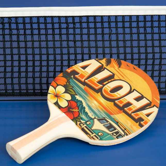 Aloha Beach Sunset Island Ping Pong Paddle (Insitu)