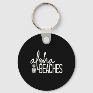 Aloha Beaches Cute Beach Bridal Bachelorette Party Keychain