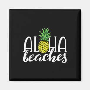 Aloha Beaches Hawaiian Bachelorette Party Pineappl Magnet