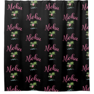 Aloha Beaches Hawaiian Style Summer Black