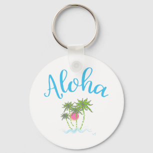 Aloha Beaches Hawaiian Style Summer Keychain