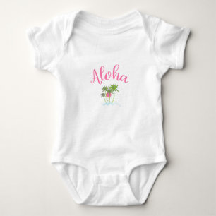 Aloha-Beaches Hawaiian Style Vacation Cool Baby Bodysuit