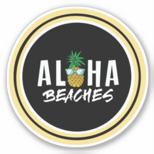 Aloha Beaches pineapple sticker