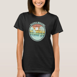 Aloha Beaches Pun Beach Summer Vacation Vintage T-Shirt