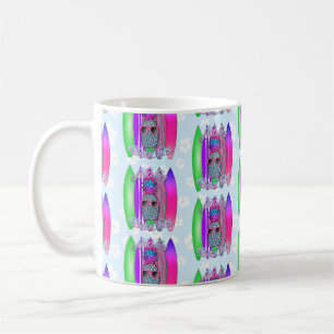 Aloha Beaches Tropical Surf Pineapple Coffee Mug