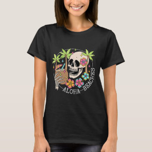 Aloha Beachs Skeleton Summer Vacation Hawaii Famil T-Shirt