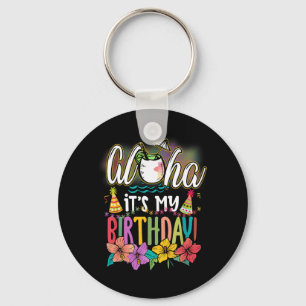 Aloha Birthday Hawaiian Aloha Beaches Hawaii Keychain