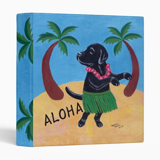 Aloha Black Labrador Binder (Front/Spine)