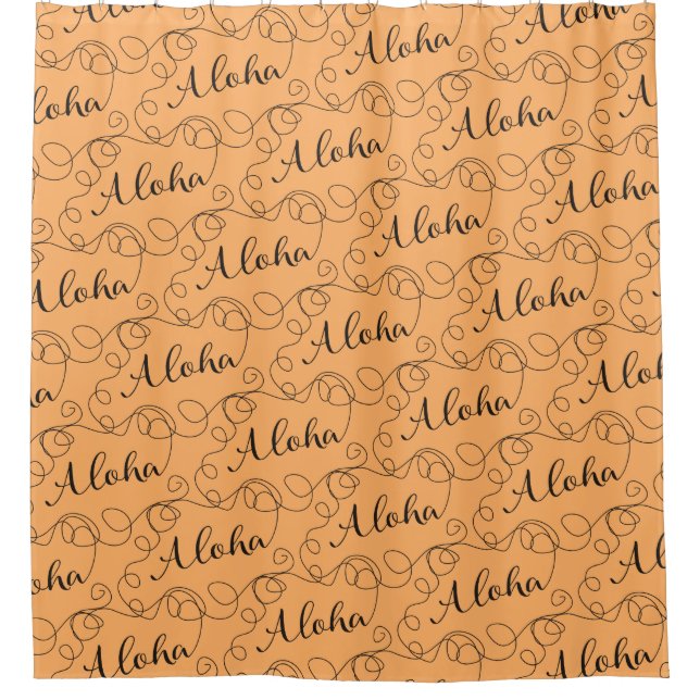 ALOHA black seamless pattern with LINES (Front)