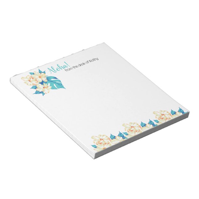 Aloha ! Bloc-notes Fleurs Jardin 5,5 po x 6 po - 4 (Incliné)