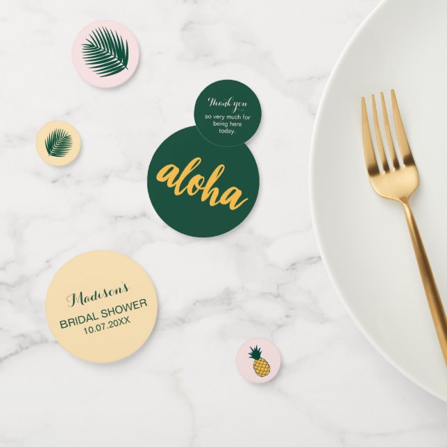 Aloha Bridal Shower Table Confetti (Group)