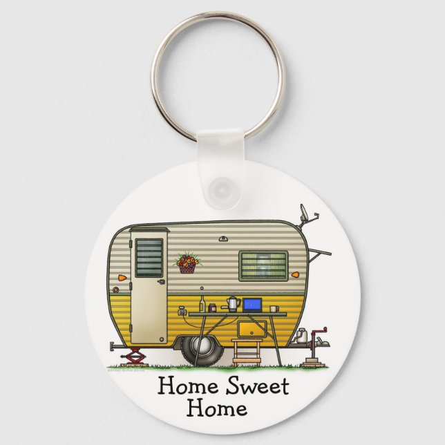 Aloha Camper Trailer HSH Keychain (Front)