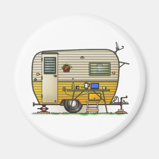 Aloha Camper Trailer Magnet (Front)