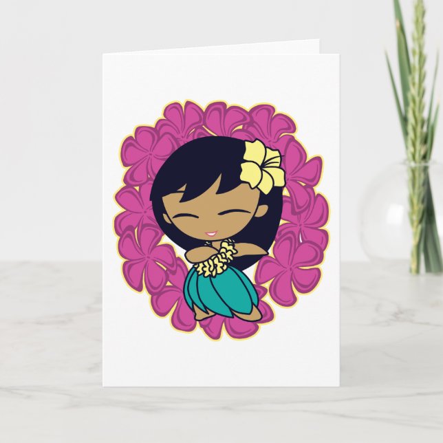 "Aloha cartes de voeux de miels" dans le fuchsia (Devant)