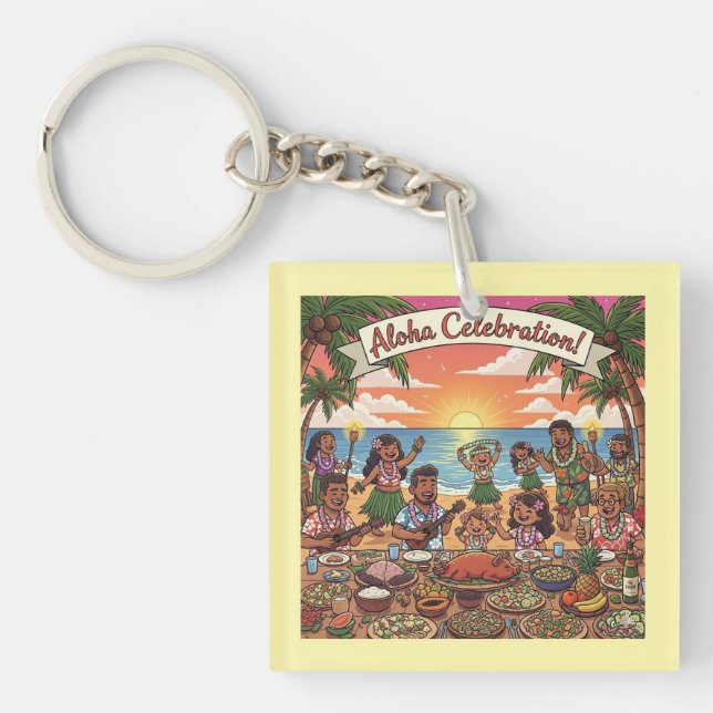 Aloha Celebration Keychain (Front)