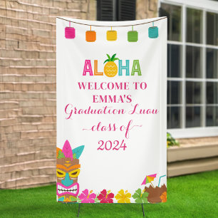Aloha Class Of 2024 Graduation Luau Welcome Banner
