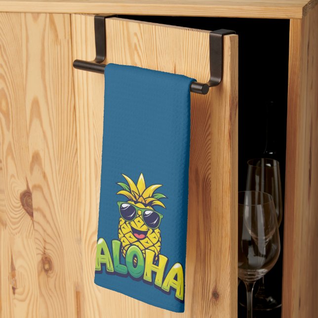 Aloha Collection Ananas Serviette de cuisine Turqu (Pliage en tiers)