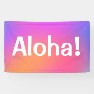 Aloha ! Coloris tropicaux Bannière Luau
