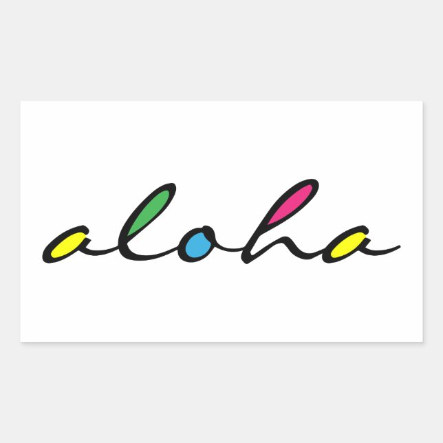 ALOHA colourful Sticker (Front)