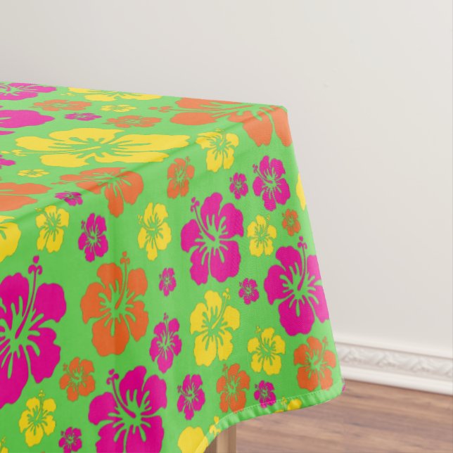 Aloha Cute Hawaiian 1st Birthday Party Theme Tablecloth (In Situ)