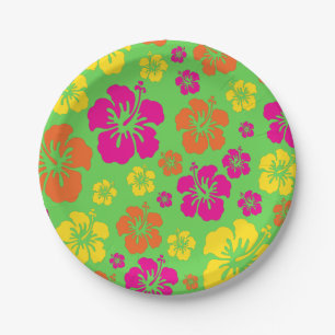 Aloha Cute Hawaiian Kid's Birthday Party Paper Plate