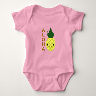 Aloha Cute Kawaii Pineapple Baby Bodysuit
