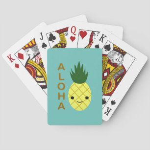 Aloha Cute Kawaii Pineapple Playing Cards