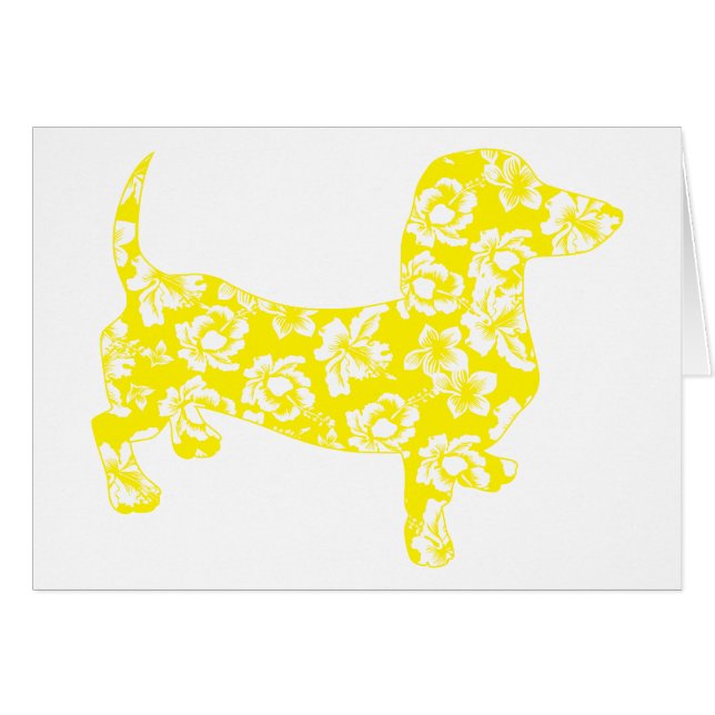 Aloha Dachshund jaune (Devant horizontal)