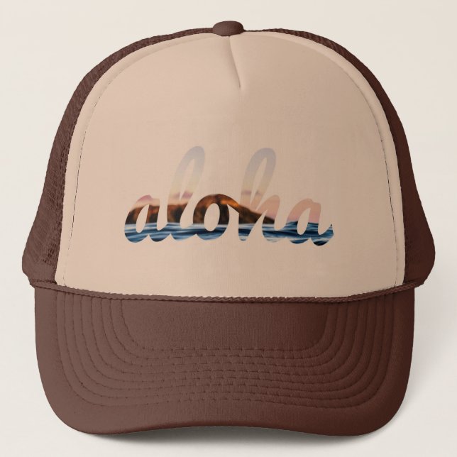 Aloha Diamond Head Trucker Hat (Front)