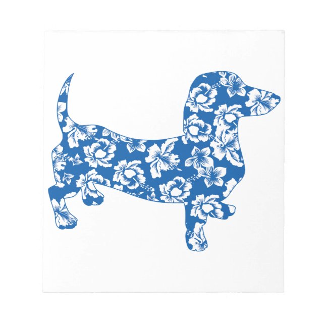 Aloha Doxie Dachshund Notepad (Front)