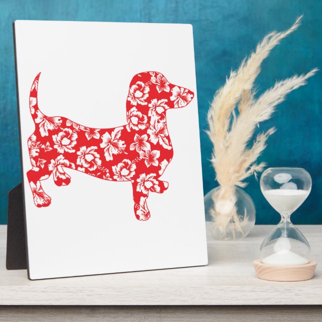 Aloha Doxie Dachshund Plaque (Side)