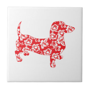 Aloha Doxie Dachshund Tile