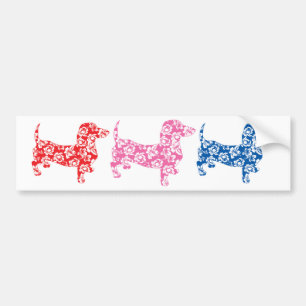 Aloha Doxies Pink Bumper Sticker