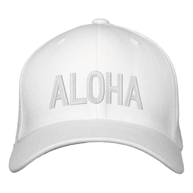 ALOHA EMBROIDERED HAT (Front)