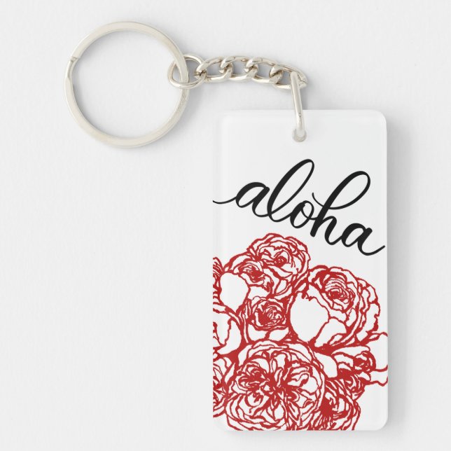 Aloha et porte - clé de roses (Devant)