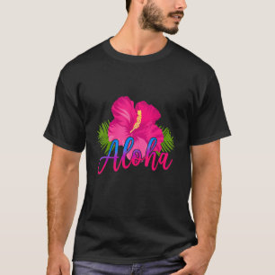 Aloha Flower Hawaiian Surf Surfer Hawaii Island T-Shirt