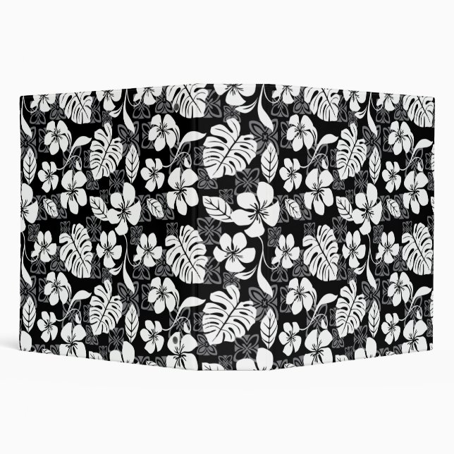 ALOHA FRIDAY (BLACK & GRAY) 3 RING BINDER (Background)