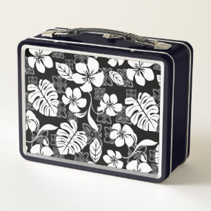 ALOHA FRIDAY (BLACK & GRAY) METAL LUNCH BOX