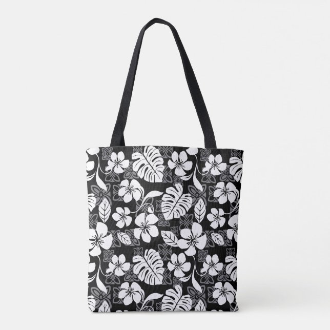 ALOHA FRIDAY (BLACK & GRAY) TOTE BAG (Back)